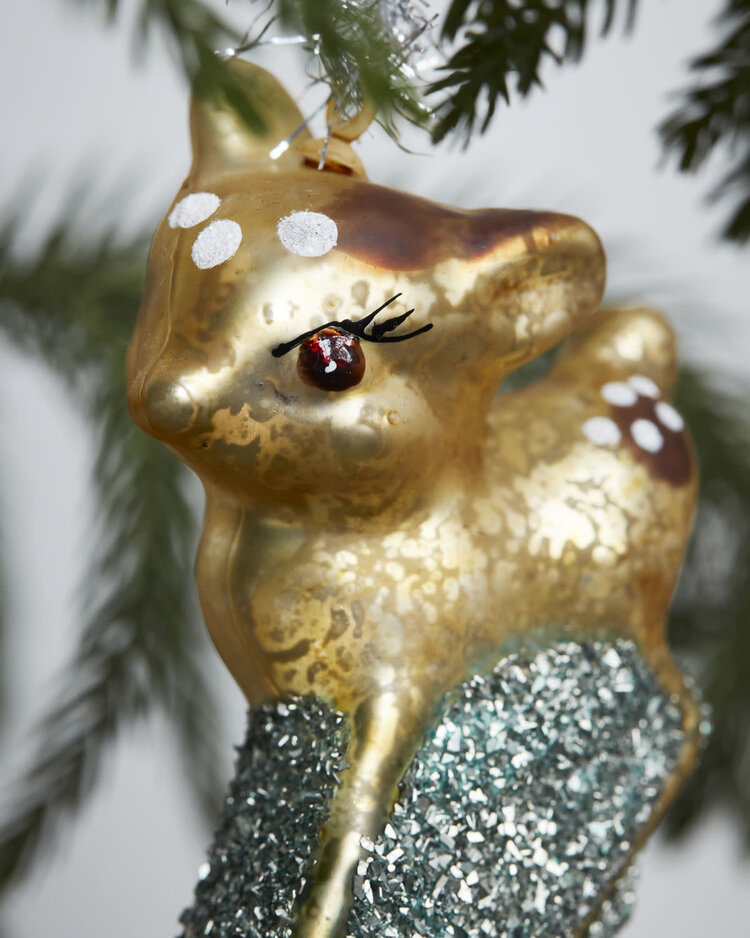 Ornament deer - gold