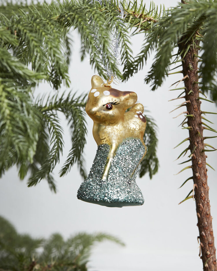 Ornament deer - gold