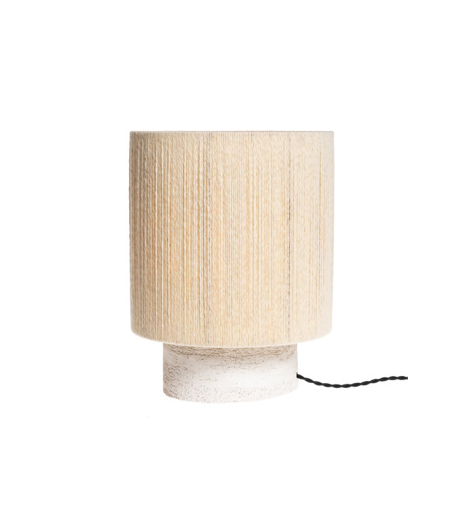 Lamp Kalé Osh sandstone argile blanche / wool écru - S