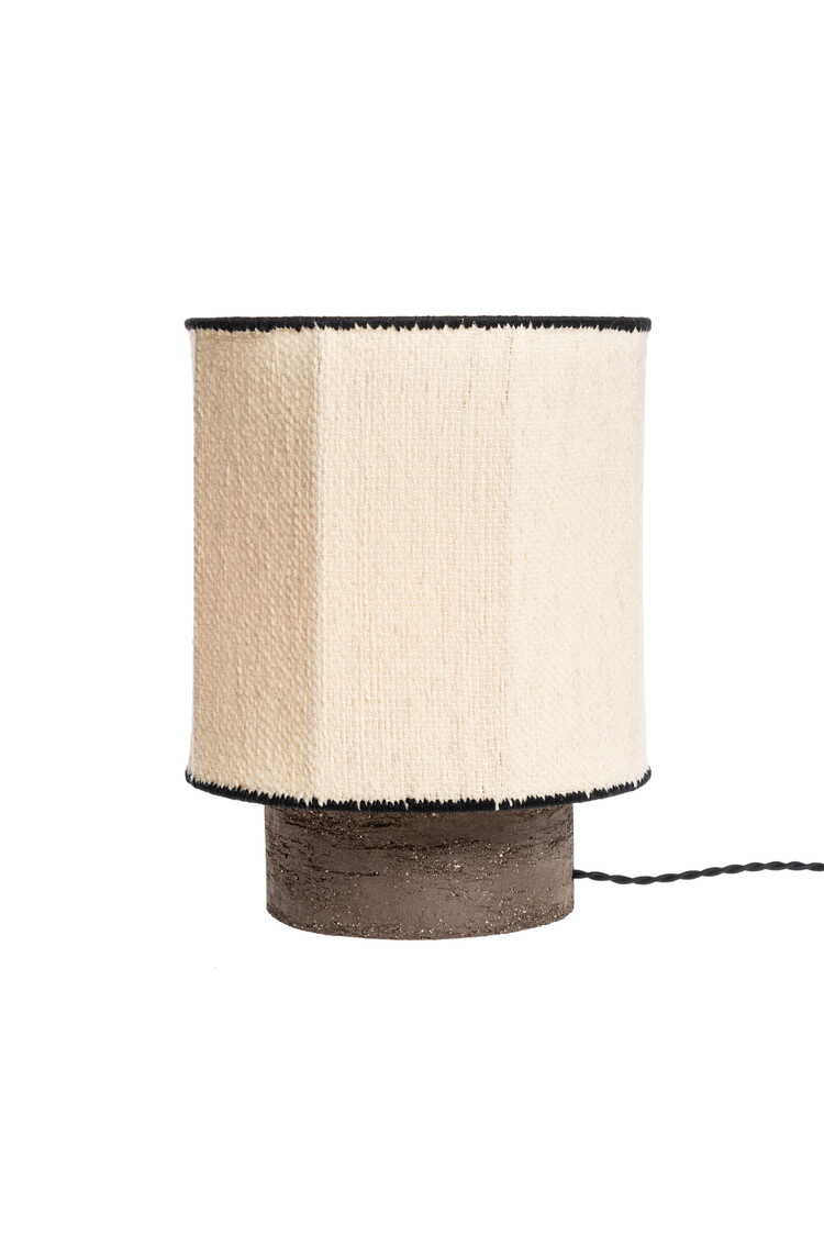 Maison de Vacances Lamp Kalé Osh sandstone argile noir / wool écru & noir - S