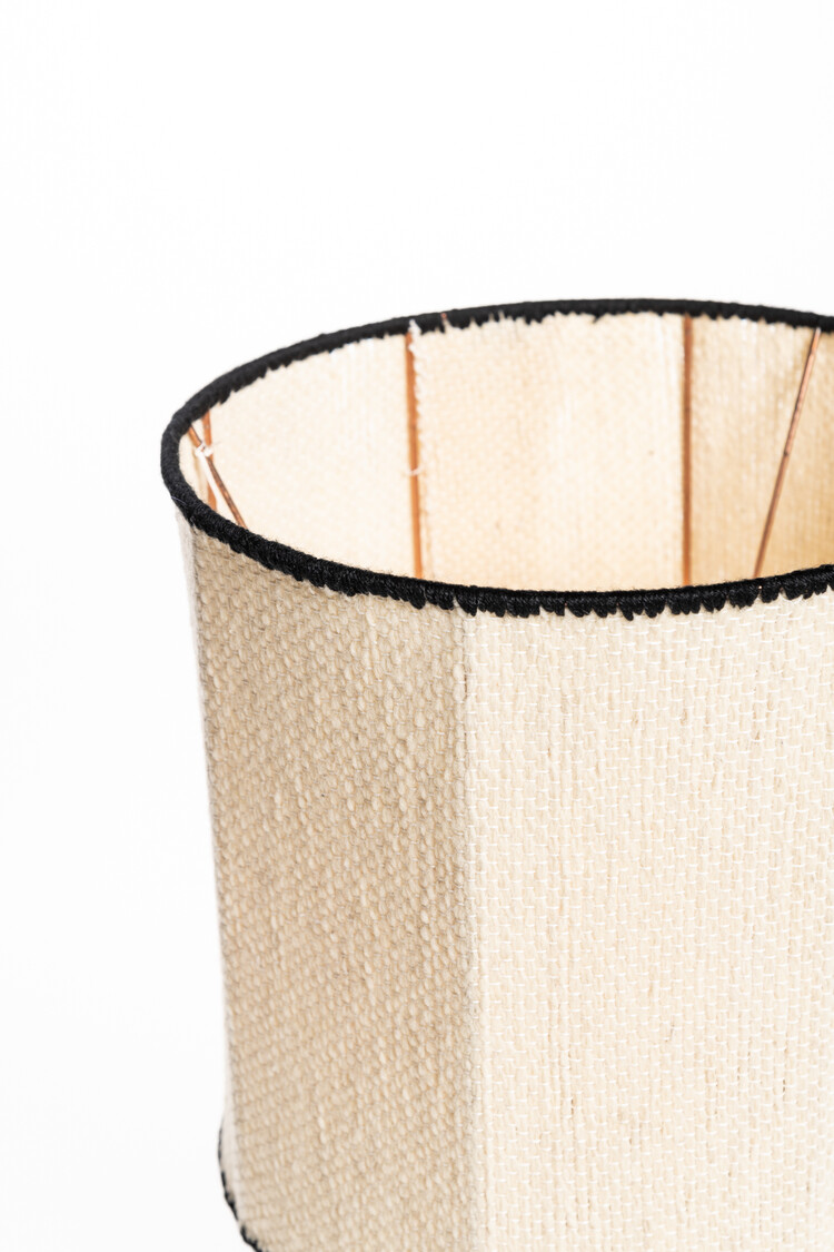 Maison de Vacances Lamp Kalé Osh sandstone argile noir / wool écru & noir - S