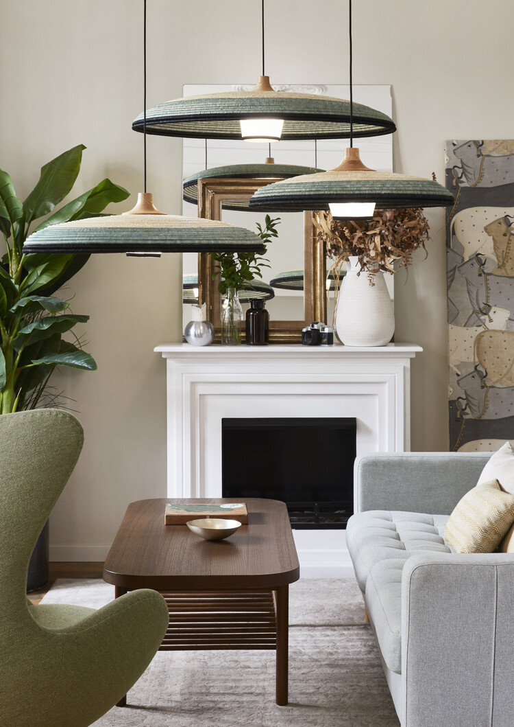 Forestier Grass pendant lamp - blue