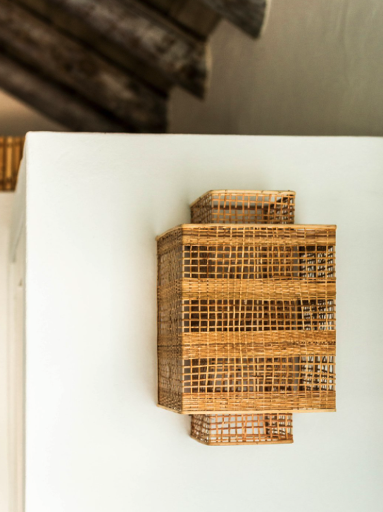 Caravane Ion bamboe wandlamp - naturel