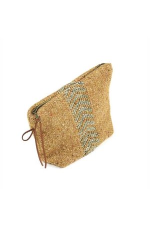 Libeco Jules pouch - green herringbone