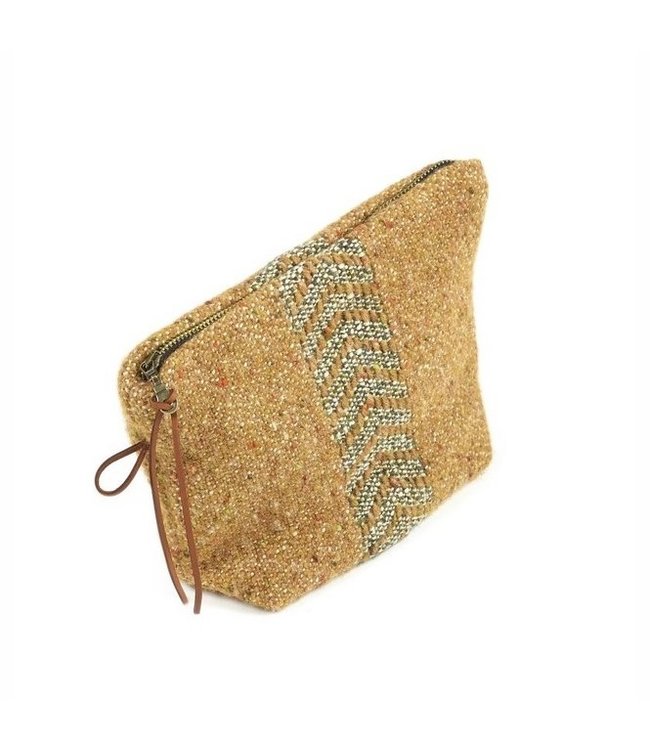 Libeco Jules pouch - green herringbone