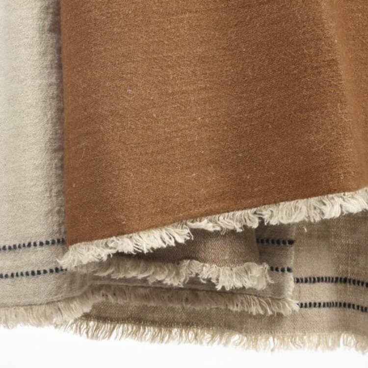 Libeco Foundry throw - beeswax stripe