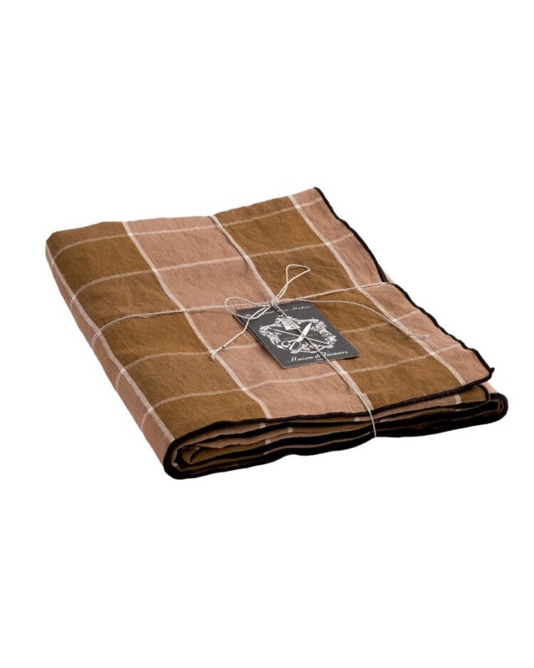 Maison de Vacances Tablecloth bourdon, canvas mimi nara - havane/bourdon noir