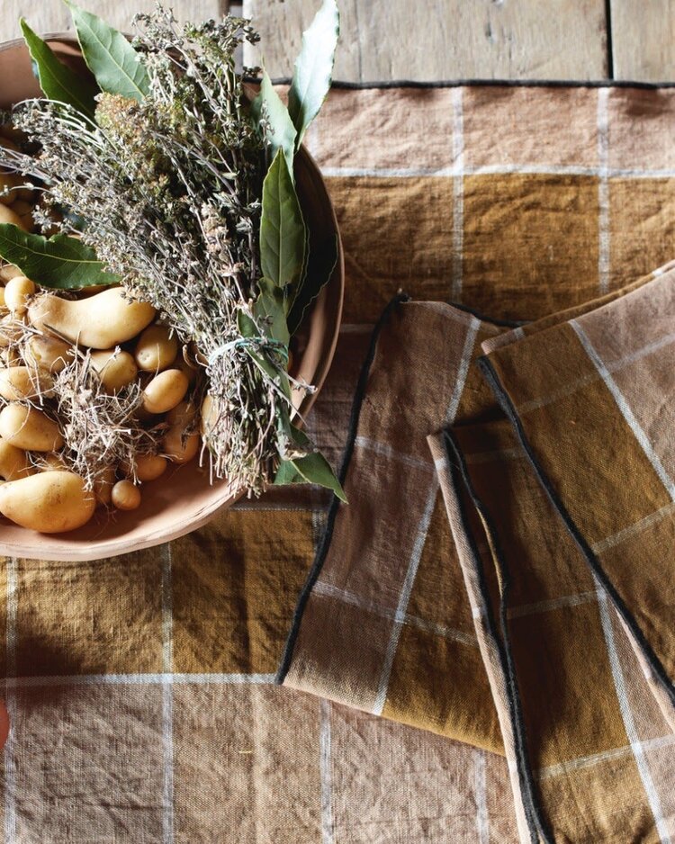 Maison de Vacances Tafelkleed bourdon, toile mimi nara - havane/bourdon noir
