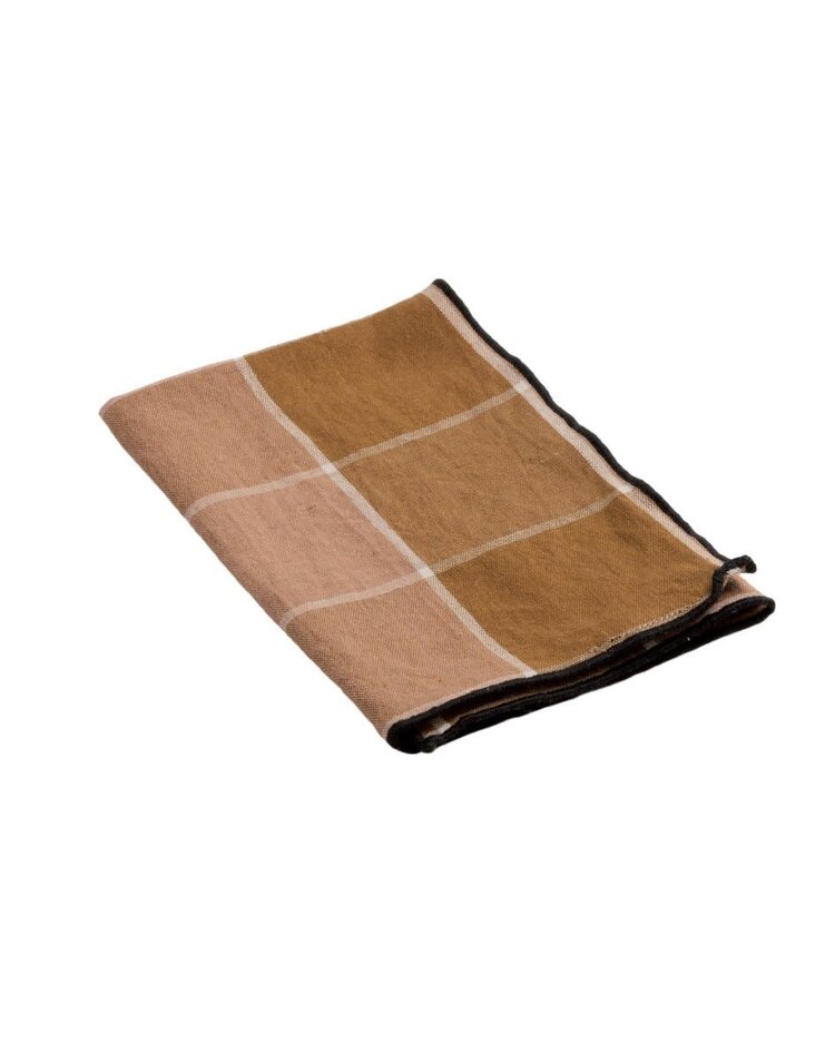 Maison de Vacances Napkin bourdon, canvas mimi nara - havane/bourdon noir