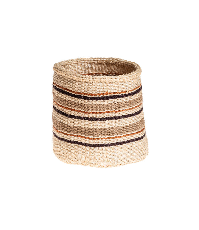 Couleur Locale Sisal basket Kenya - earth colors, practical weave #312