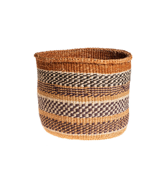 Couleur Locale Sisal basket Kenya - earth colors, practical weave #316