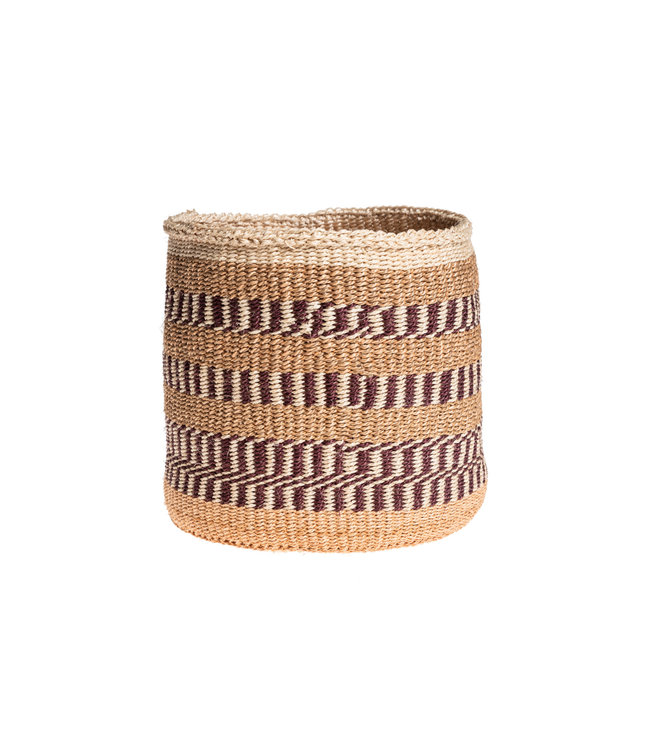 Couleur Locale Sisal basket Kenya - earth colors, practical weave #323