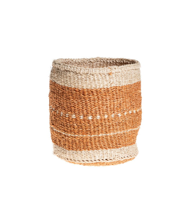 Couleur Locale Sisal basket Kenya - earth colors, practical weave #305