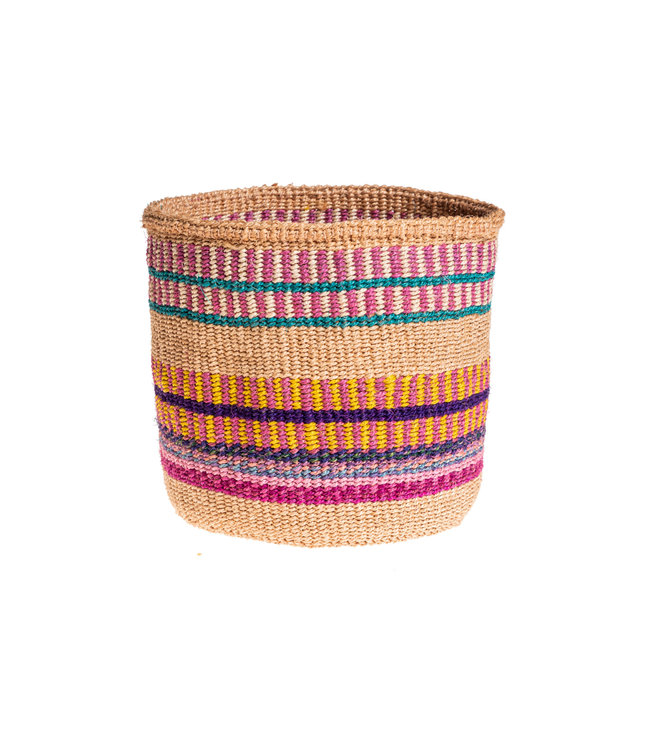 Couleur Locale Sisal mandje Kenia - kleurrijk, practical weave #332