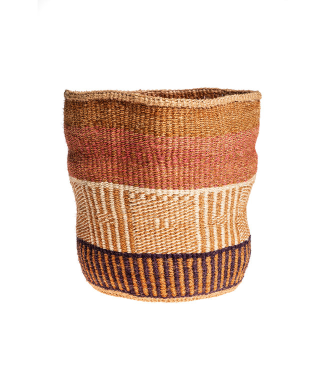 Couleur Locale Sisal basket Kenya - colorful, practical weave #340