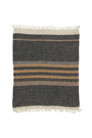 Libeco The Belgian Towel - black stripe