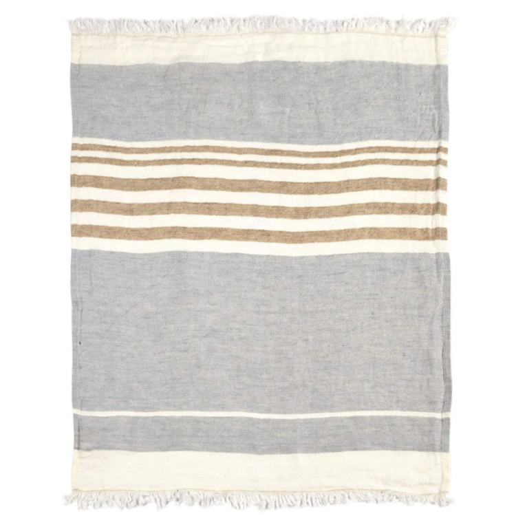 Libeco The Belgian Towel - ash stripe