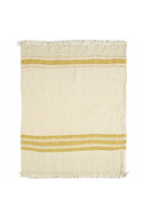Libeco The Belgian towel fouta - mustard stripe