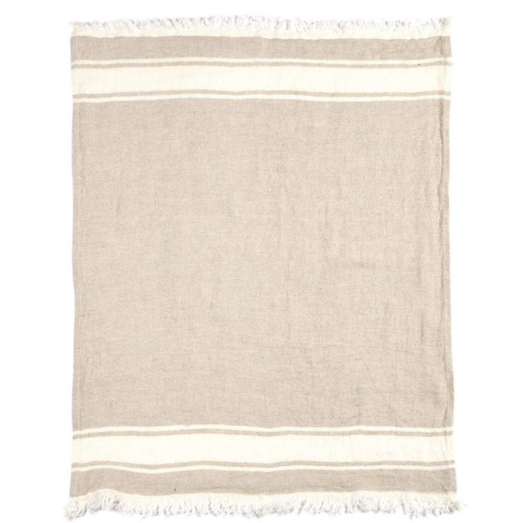 Libeco The Belgian Towel - flax stripe