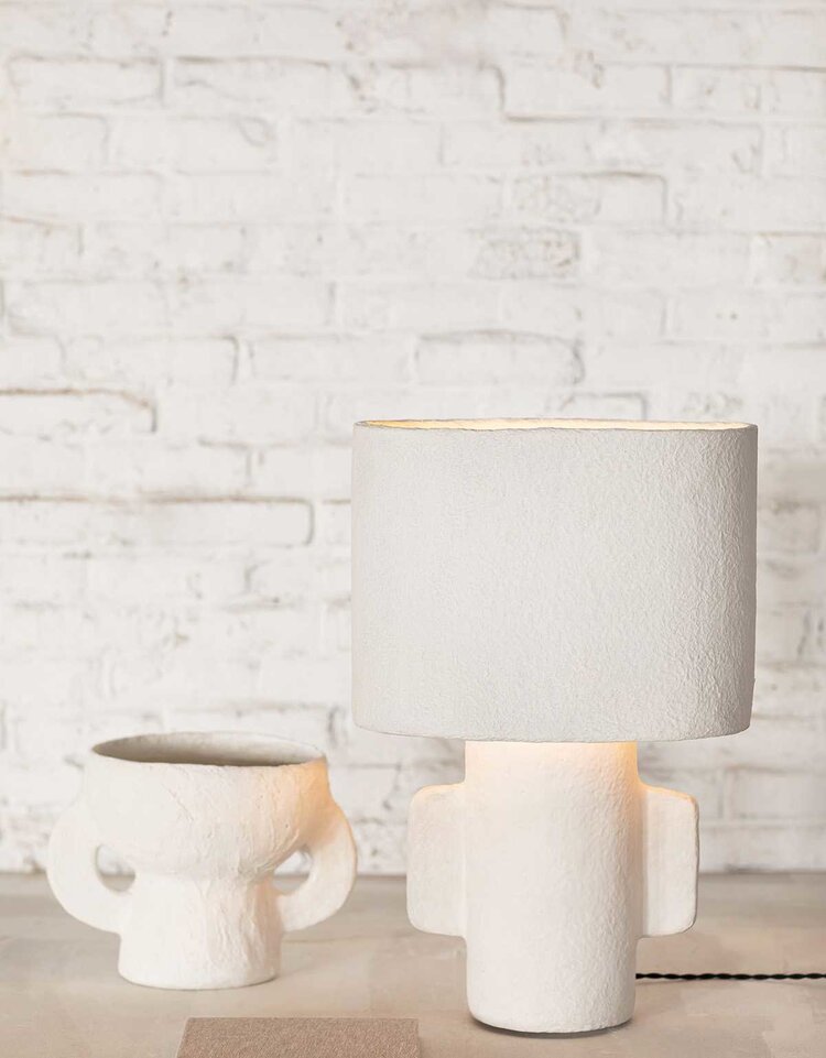 Serax Vase paper mache S - white earth