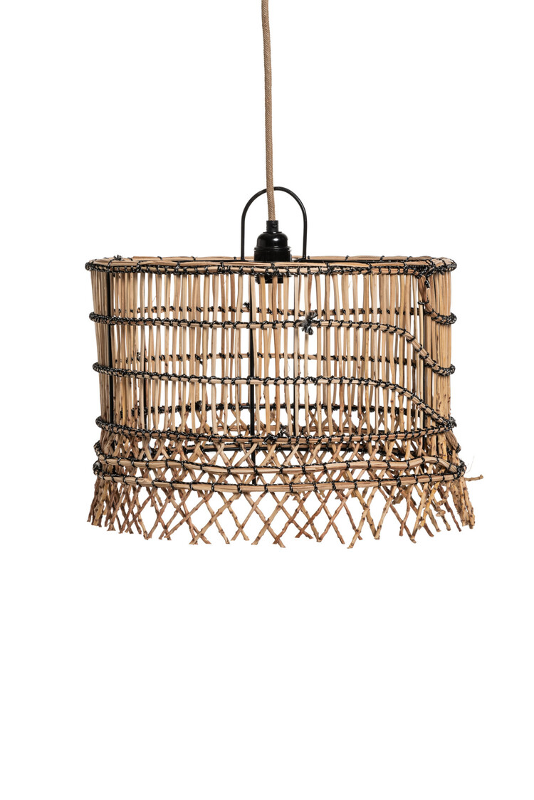 Hanglamp dadelpalm met franjes 'cylindre'