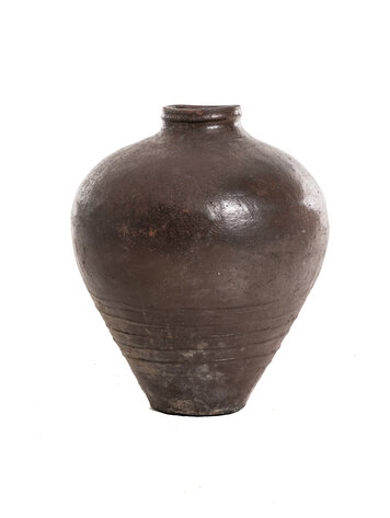 Oude bruine rijstwijnkruik #1