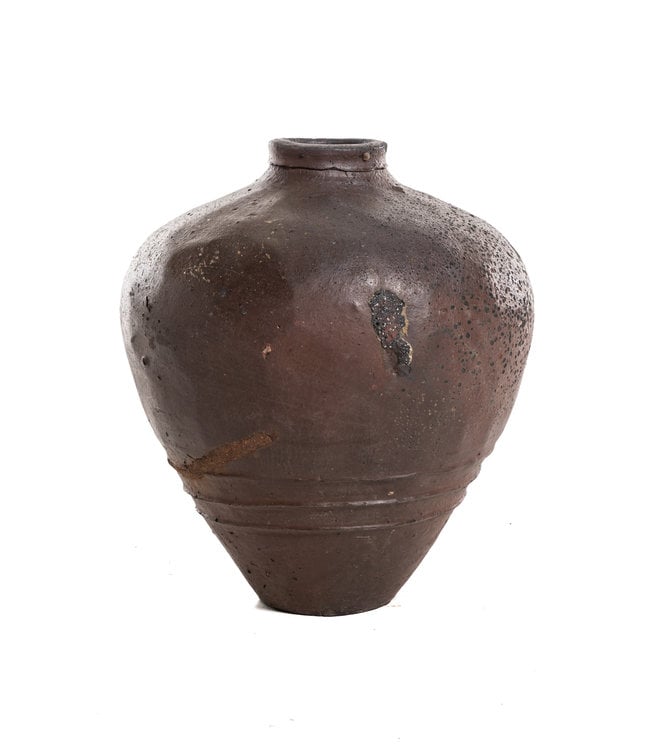 Old brown rice wine jar #2