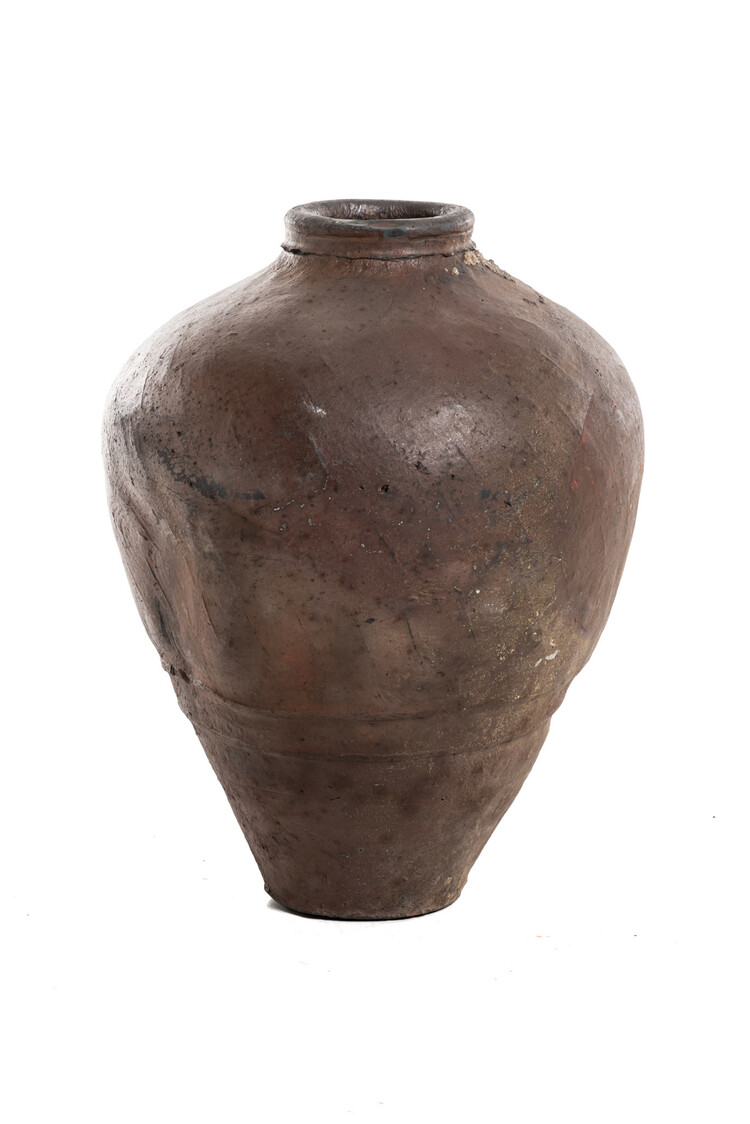 Oude bruine rijstwijnkruik #7