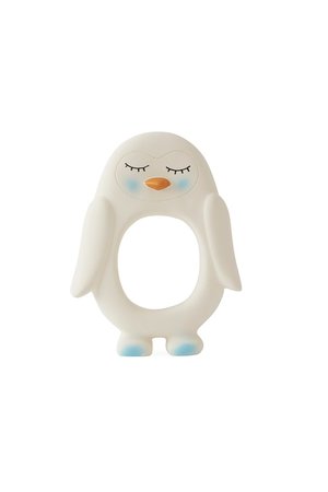 OYOY MINI Penguin baby bijtring - white