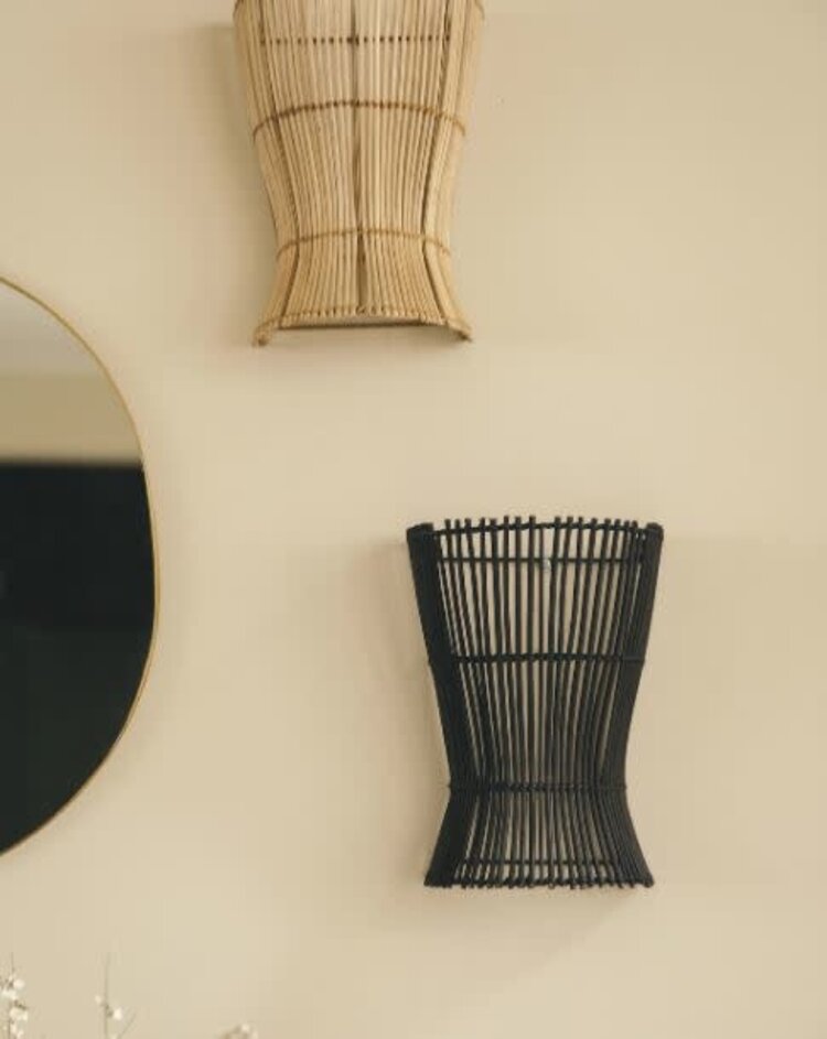 Caravane Halo rattan wall lamp - natural