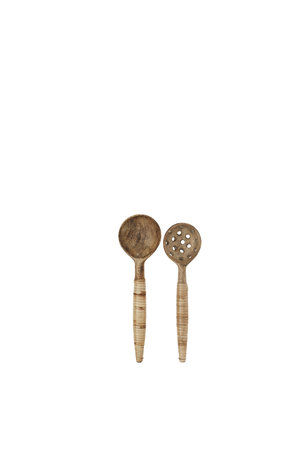 Wooden spoons with cane