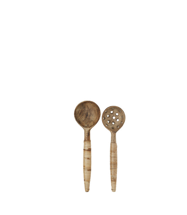 Wooden spoons with cane