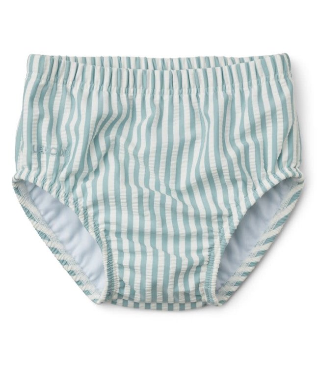 Anthony baby swim pants seersucker - sea blue/white