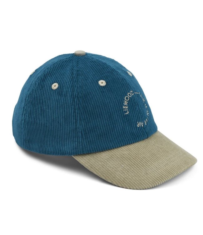 Danny corduroy cap - surf blue multi 