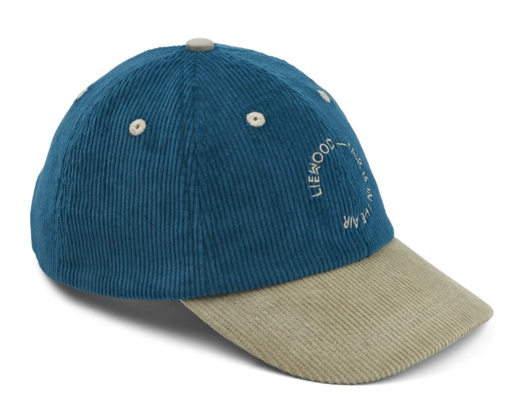 Danny corduroy cap - surf blue multi 