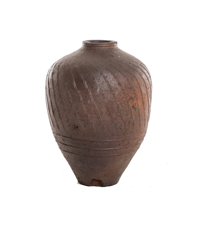 Old brown rice wine jar #5