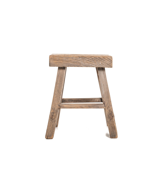 Old rectangular side table elm wood #16