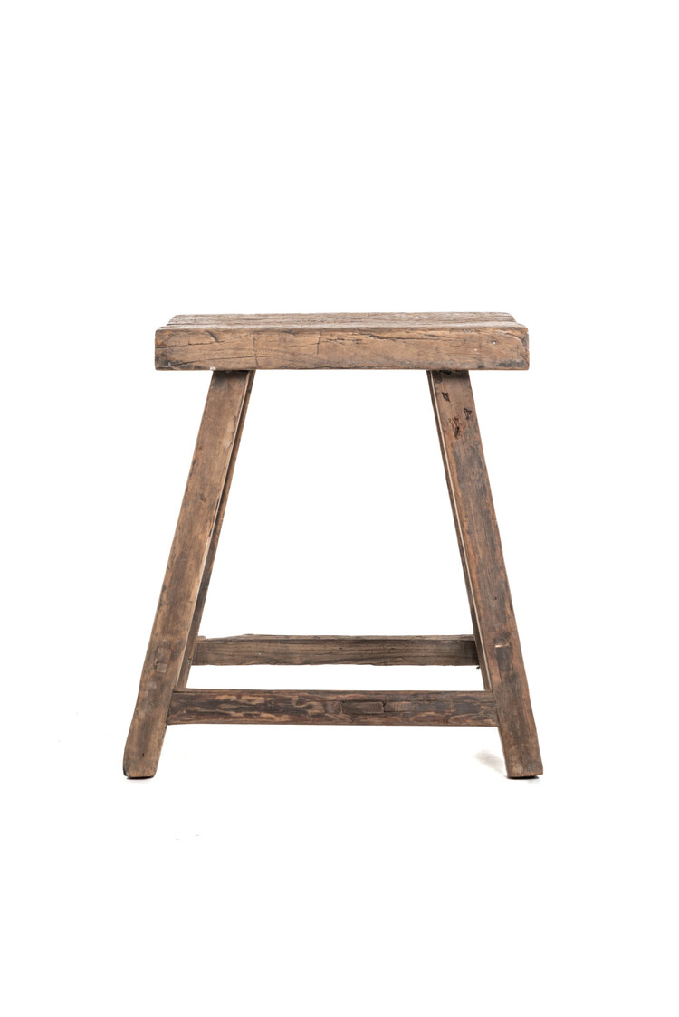 Old rectangular side table elm wood #17