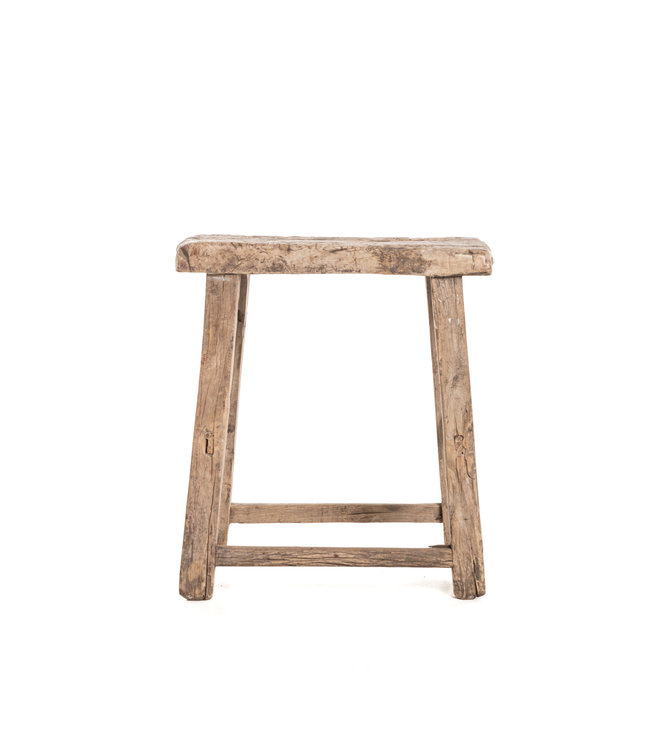 Old rectangular side table elm wood #19