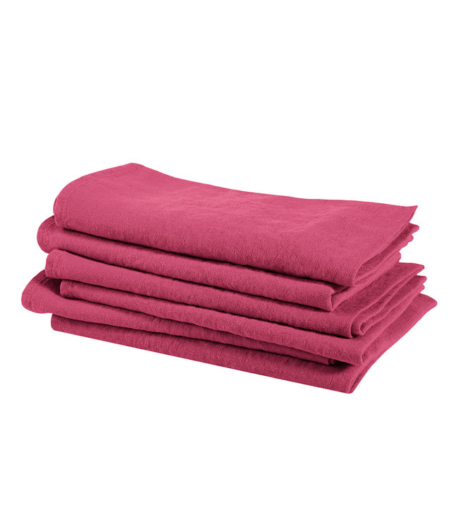 Linge Particulier Napkin linen - tyrian pink