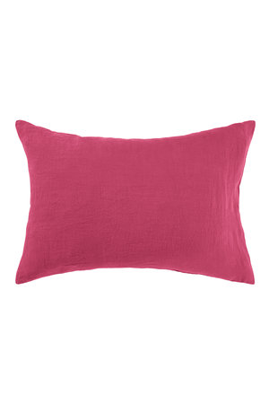 Linge Particulier Pillow case linen - tyrian pink