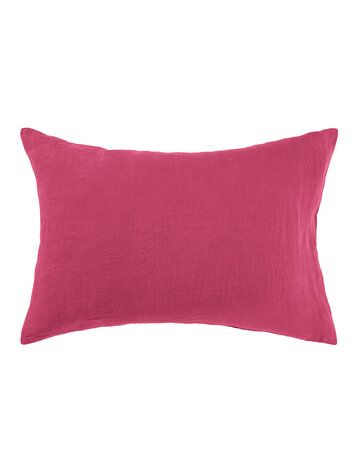 Linge Particulier Pillow case linen - tyrian pink