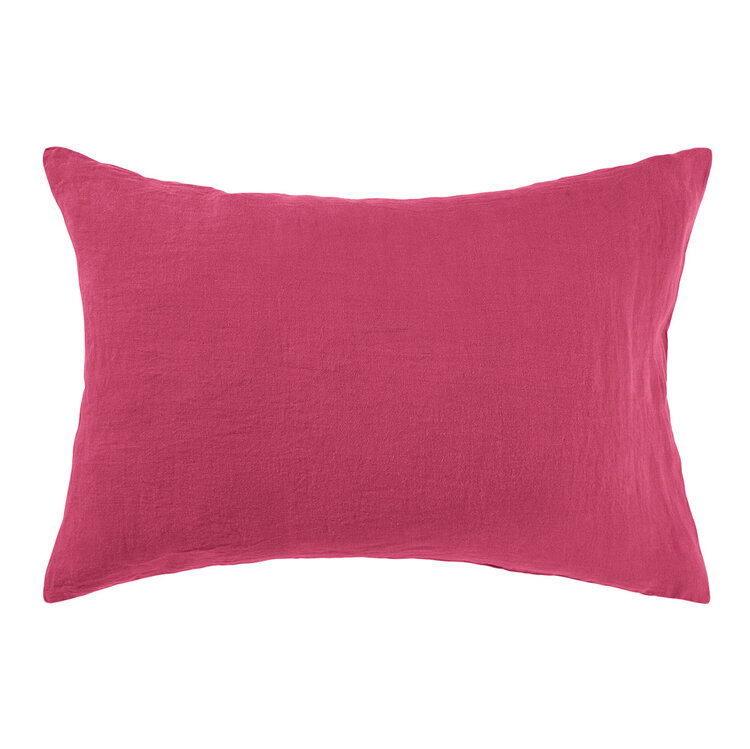 Linge Particulier Pillow case linen - tyrian pink