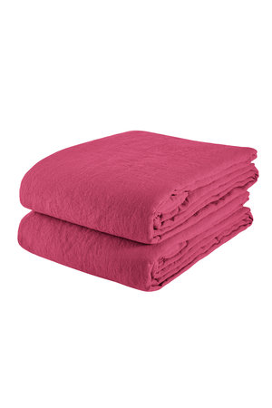 Linge Particulier Laken linnen - tyrian pink