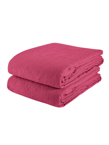 Linge Particulier Laken linnen - tyrian pink