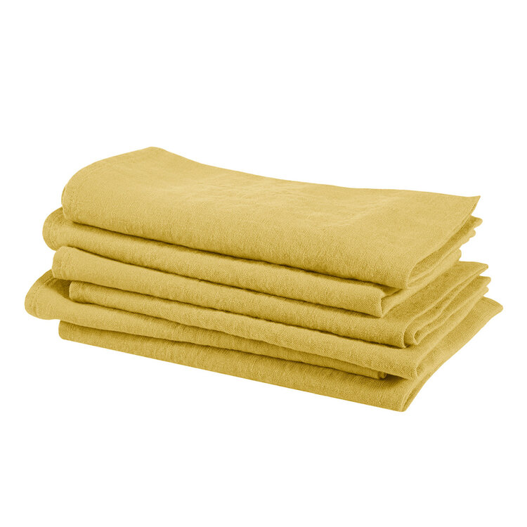 Linge Particulier Servet linnen - ochre