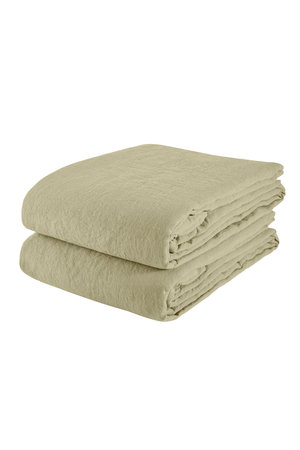 Linge Particulier Flat sheet linen - fennel