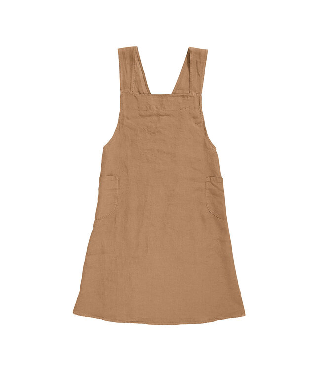 Japanese apron linen - adult camel