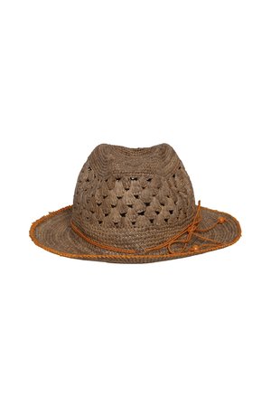 Made in Mada Elisabeth hat - brown & orange