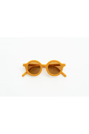 Grech & Co Original ronde duurzame zonnebril - golden